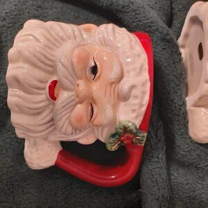 Cracker Barrel Vintage Year 2000 Santa Drinking Mugs,  LIKE NEW, 6 SET